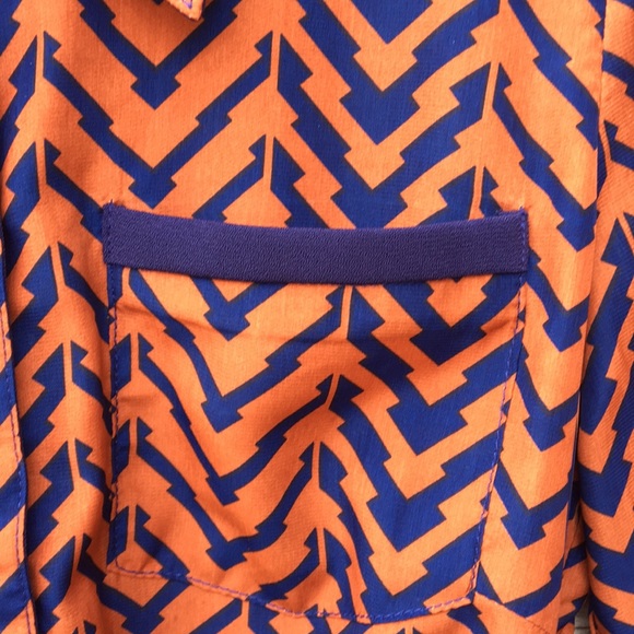 Rust and blue dress - Picture 3 of 6